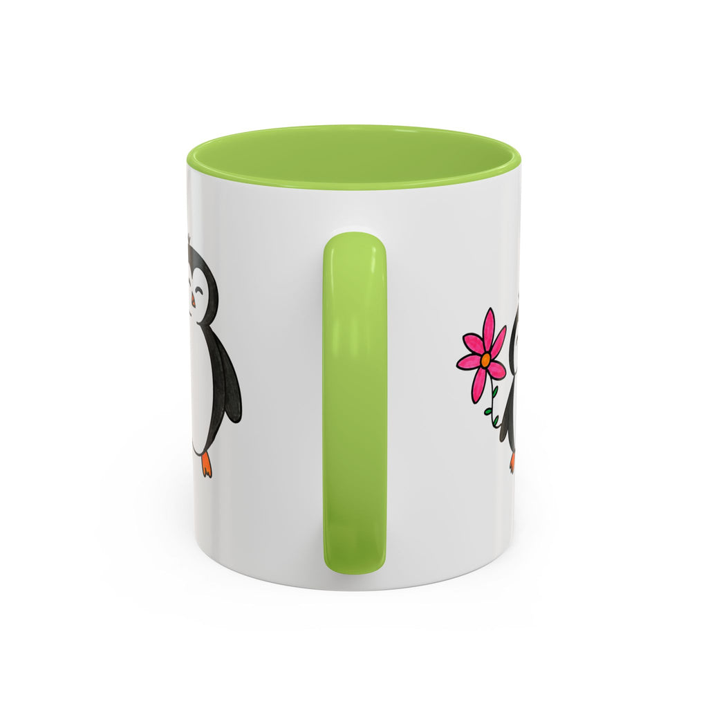 Hand-Drawn Cute Penguin Family Mug | Accent Coffee Mug