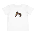 Hand-Drawn Otter Pair Illustration Toddler Tee | Cute Woodland Animal Shirt