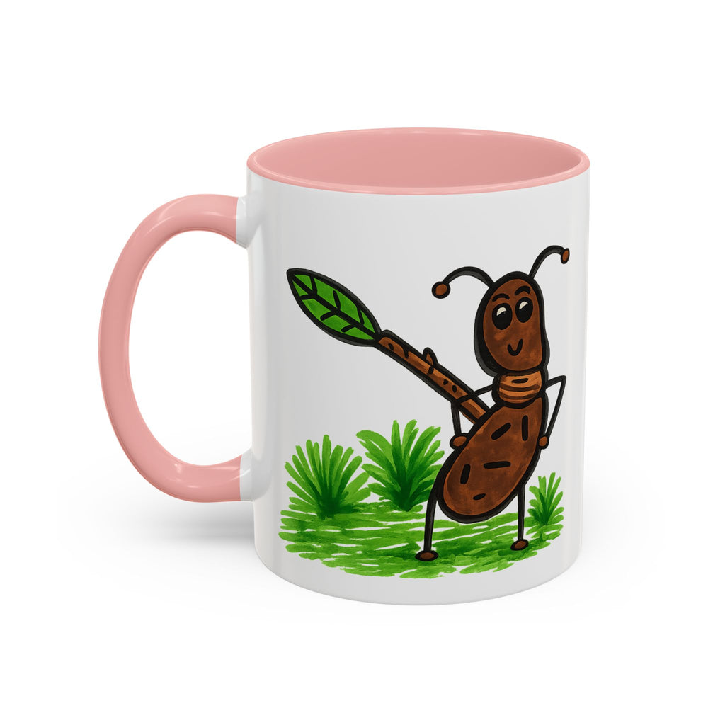 Hand-Drawn Dancing Ant Illustration Mug | Accent Coffee Mug