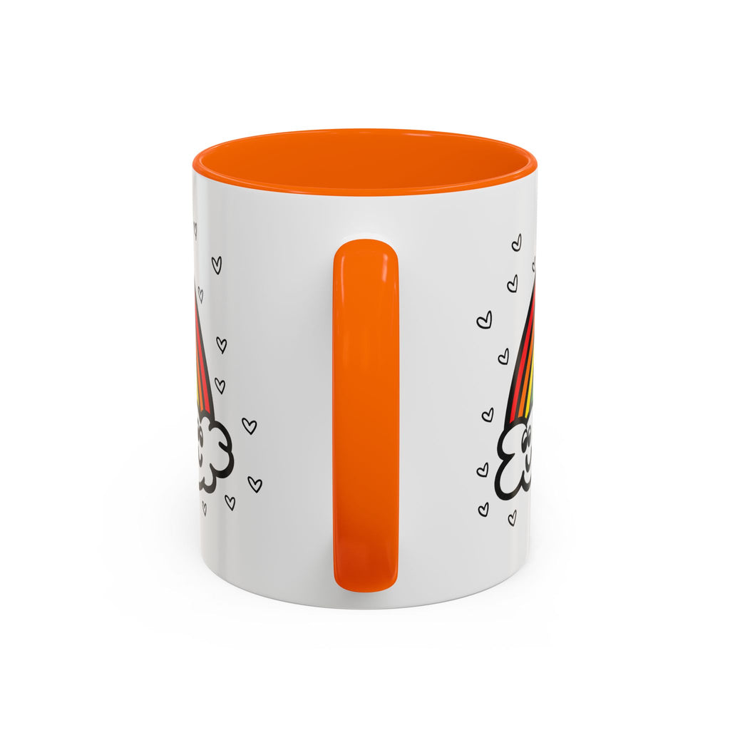 Hand-Drawn Smiling Rainbow Clouds mug | Accent Coffee Mug 11oz or 15oz
