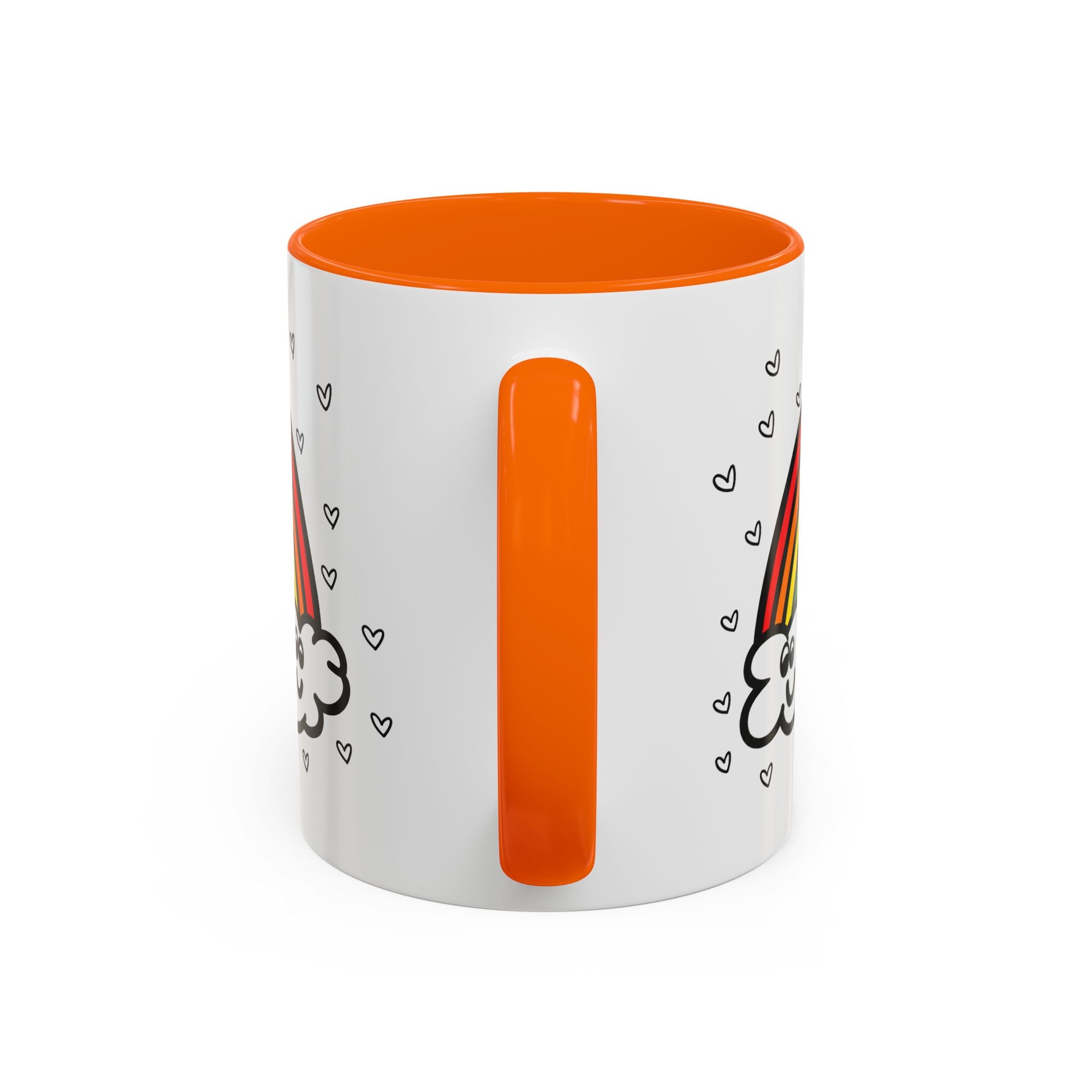 Hand-Drawn Smiling Rainbow Clouds mug | Accent Coffee Mug 11oz or 15oz