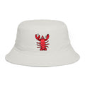 Hand-Drawn Red Lobster Illustration Bucket Hat | Cute Lobster Beach Summer