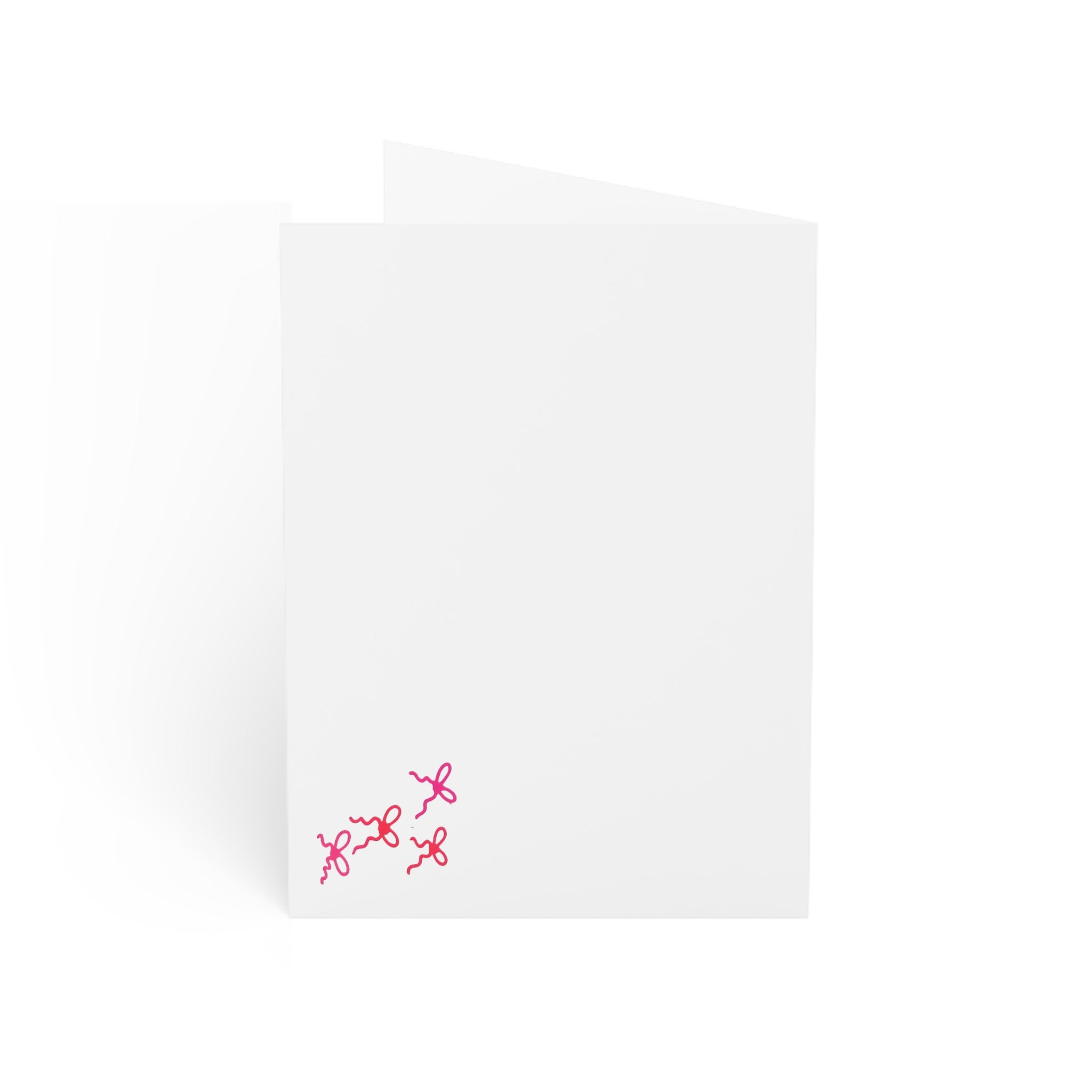 Hand-Drawn Pink Bow Pattern Happy Birthday Card | Greeting Card