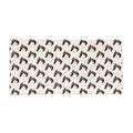Hand-Drawn Brown Otter Pattern Beach Towel | Cute Animal with Seashell Repeat Print