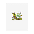 Hand-Drawn Cute Caterpillar Illustration Rolled Poster | Floral Kids Nursery Art