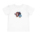 Hand-Drawn Patriotic Owls Toddler Tee | 4th of July Red White Blue