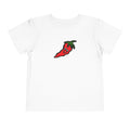 Hand-Drawn Cute Chili Pepper Character Toddler Tee | Spicy Veggie Cartoon Shirt