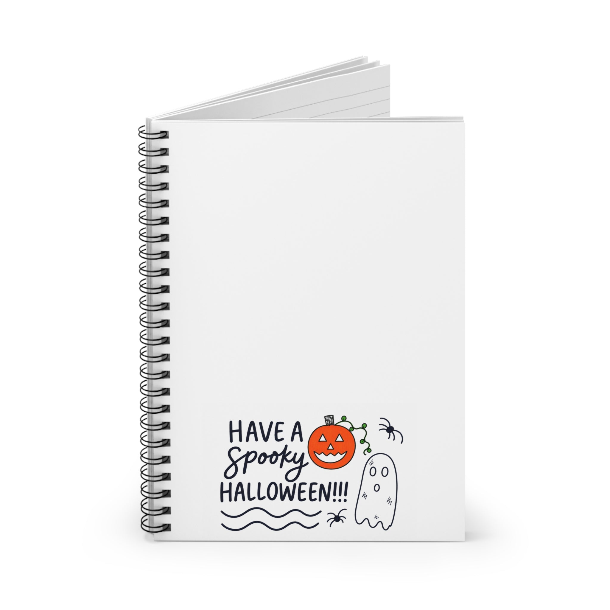 Hand-Drawn Have a Spooky Halloween notebook | Spiral ruled notebook