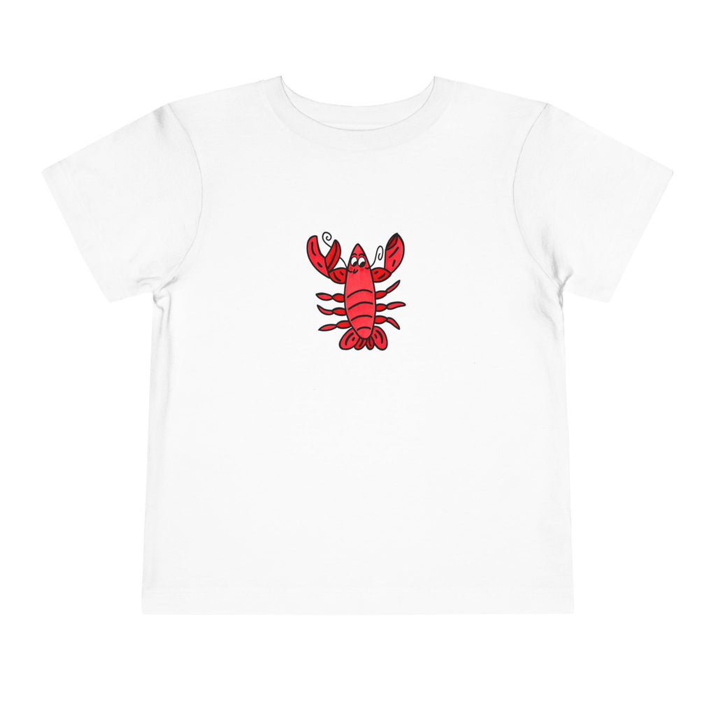 Hand-Drawn Cute Red Lobster Toddler Tee | Kids Sea Life Shirt
