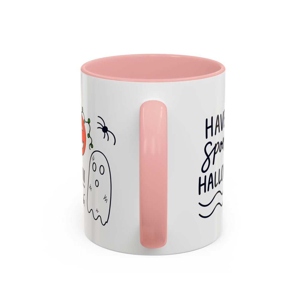 Hand-Drawn Spooky Halloween spiders ghost pumpkin Mug | Accent Coffee Mug 11oz 15oz