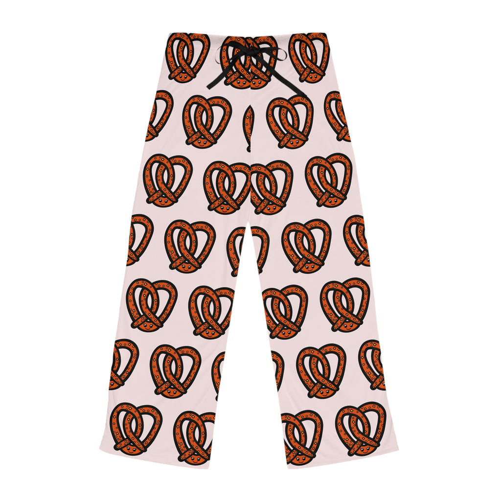 Hand-Drawn Pretzel Pattern Pajama Pants | All-Over Print