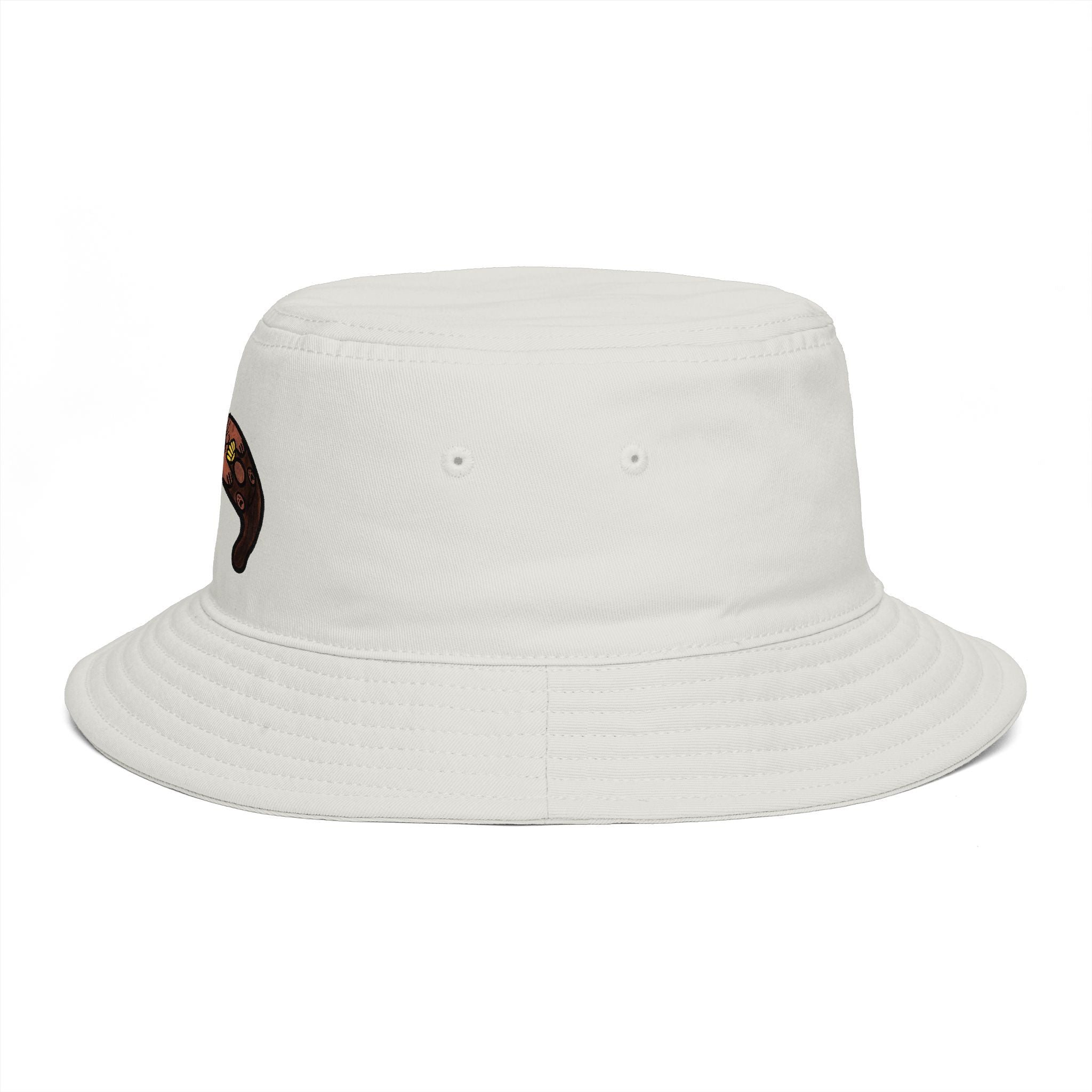 Hand-Drawn Two Otters with Seashell bucket hat | Cute Otter Illustration, Ocean Animal