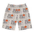 Hand-Drawn Spooky Halloween Pumpkins & Ghosts Board Shorts | Men's Board Shorts