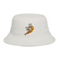 Hand-Drawn Cute Orange Shrimp Illustration Bucket Hat | Cartoon Seafood Beach Accessory