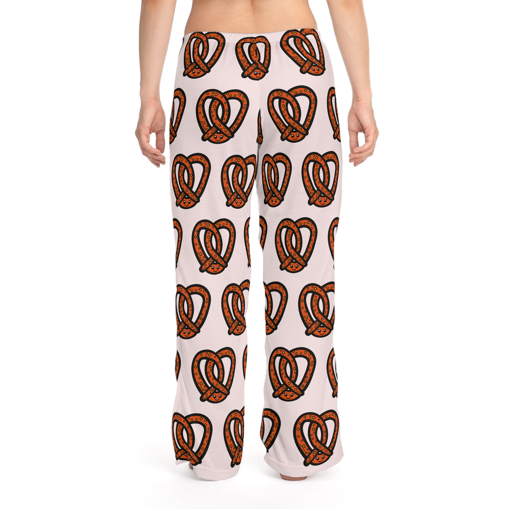 Hand-Drawn Pretzel Pattern Pajama Pants | All-Over Print