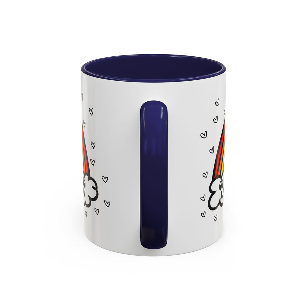 Hand-Drawn Smiling Rainbow Clouds mug | Accent Coffee Mug 11oz or 15oz