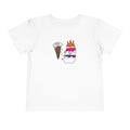 Hand-Drawn Cute Ice Cream Cone and Cake Illustration Toddler Tee | Kids Summer Shirt