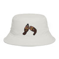 Hand-Drawn Two Otters with Seashell bucket hat | Cute Otter Illustration, Ocean Animal