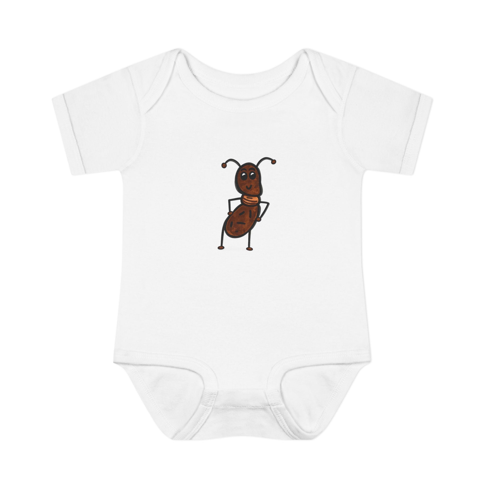 Hand-Drawn Cool Dancing Ant Infant Bodysuit | Cute Bug Graphic