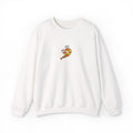 Hand-Drawn Shrimp Illustration Crewneck | Orange Shrimp Swimming Sweatshirt