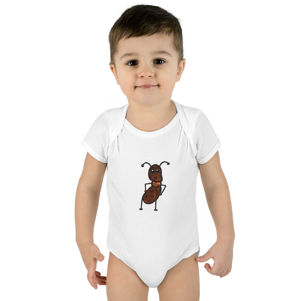 Hand-Drawn Cool Dancing Ant Infant Bodysuit | Cute Bug Graphic
