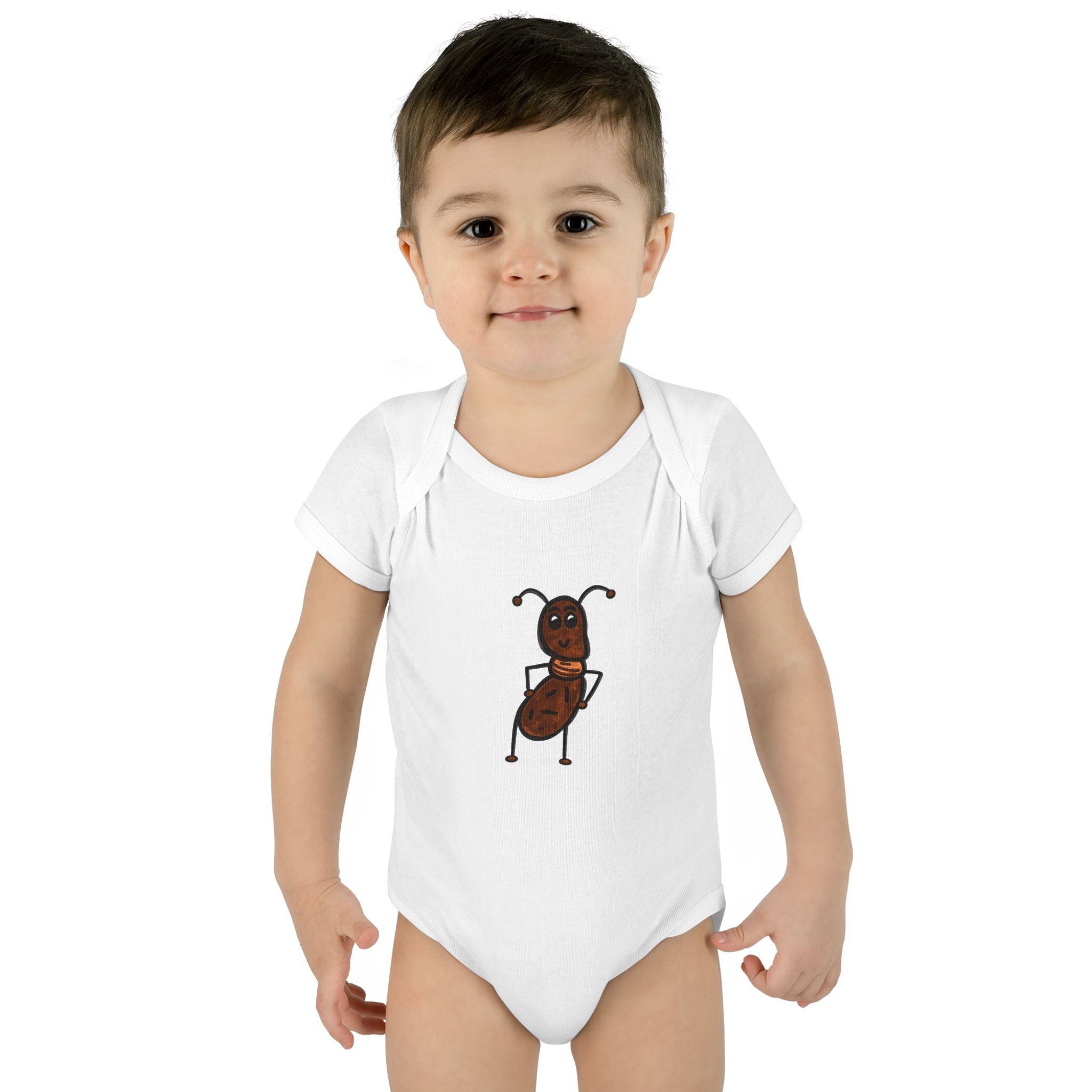 Hand-Drawn Cool Dancing Ant Infant Bodysuit | Cute Bug Graphic