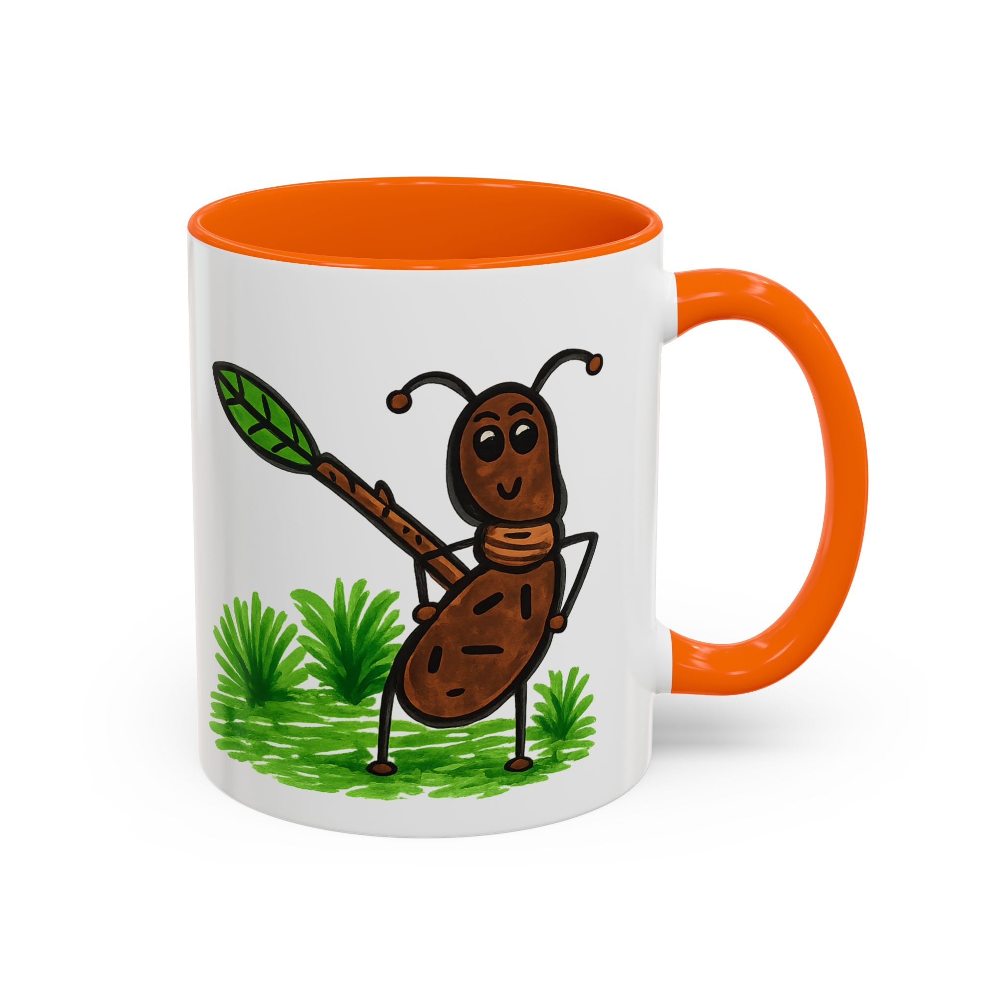 Hand-Drawn Dancing Ant Illustration Mug | Accent Coffee Mug