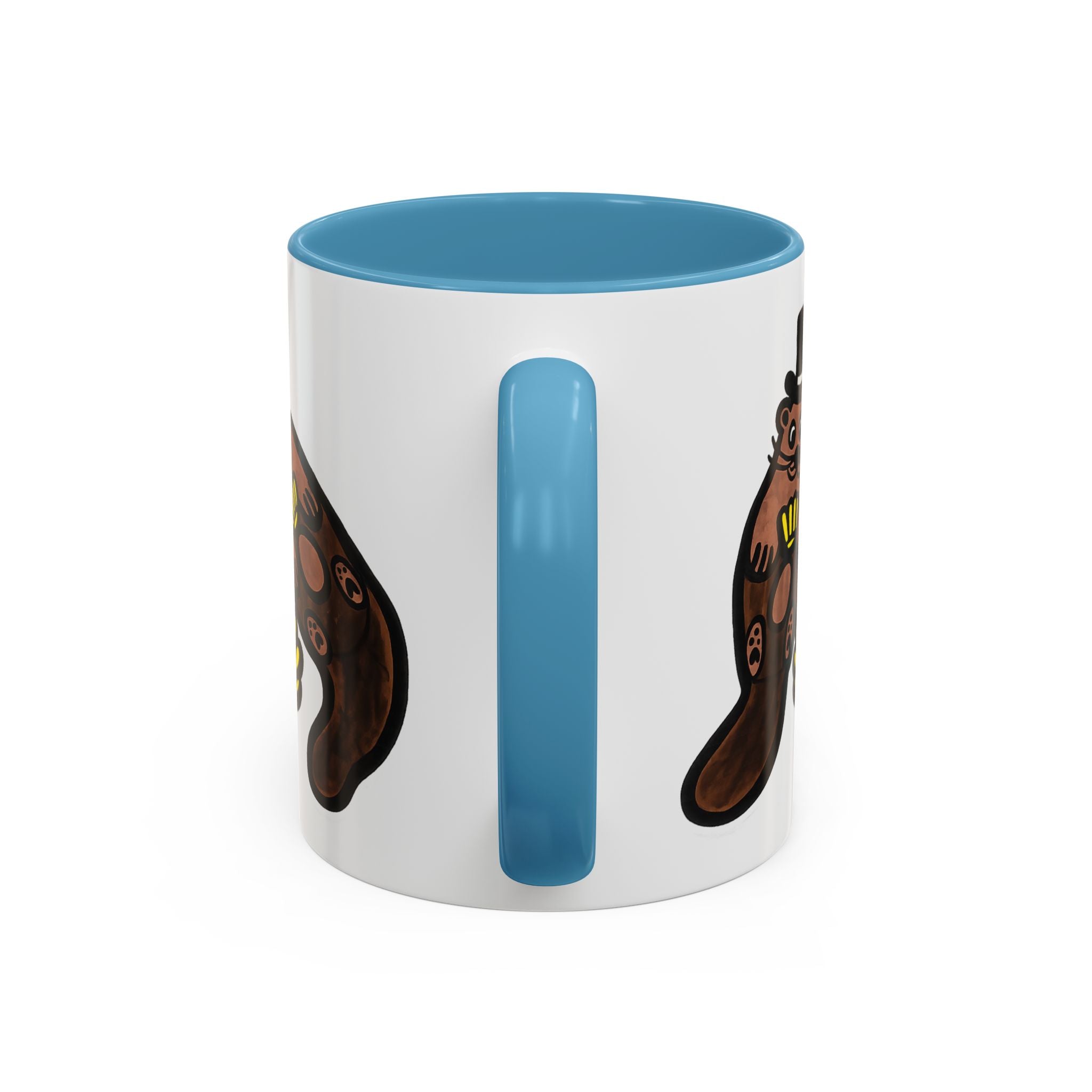 Otter with Top Hat and Shell Mug | Accent Coffee Cup