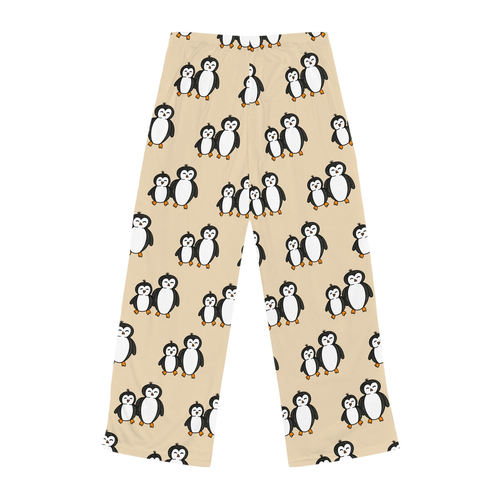 Hand-Drawn Cute Penguin Pattern Pajama Pants | All-Over Print