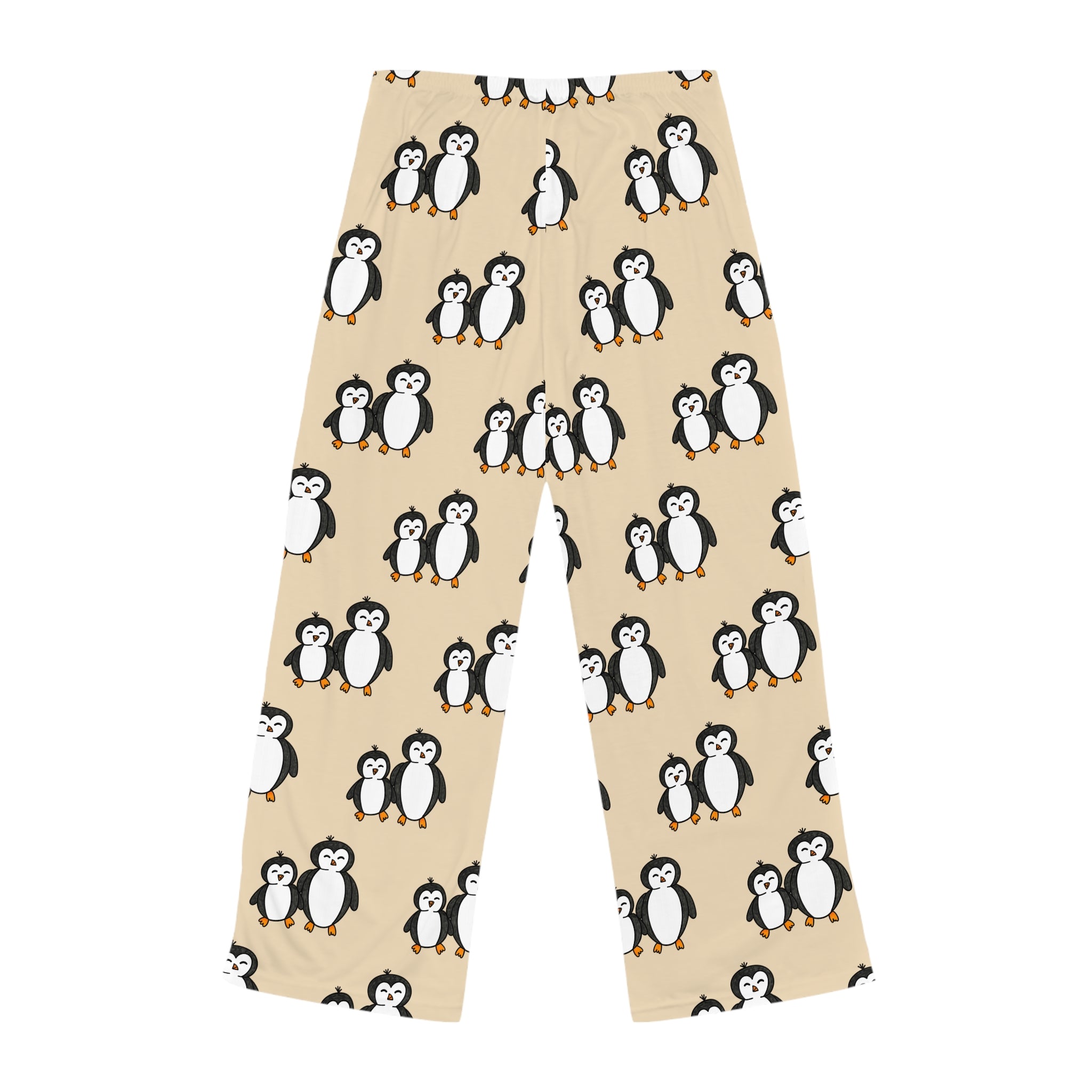 Hand-Drawn Cute Penguin Pattern Pajama Pants | All-Over Print