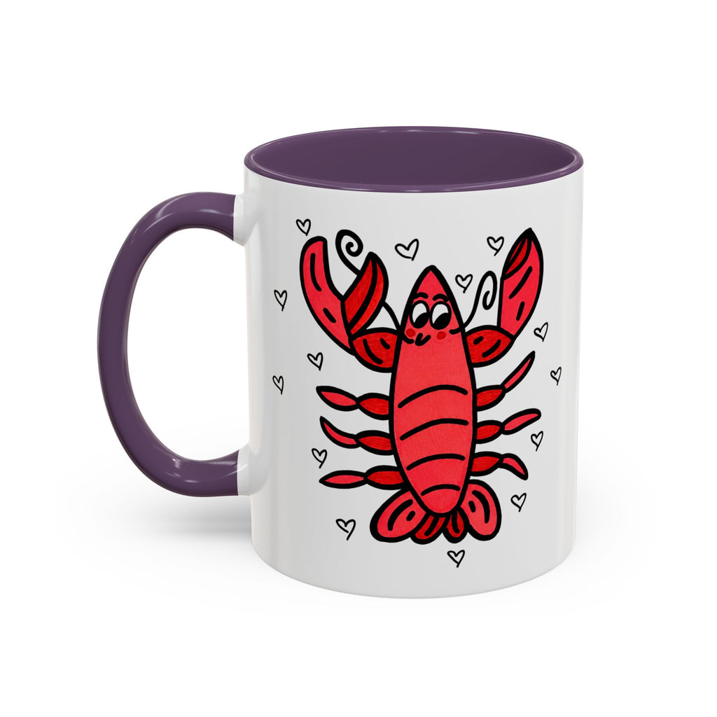 Hand-Drawn Cute Red Lobster Mug | Accent Coffee Mug 11oz 15oz