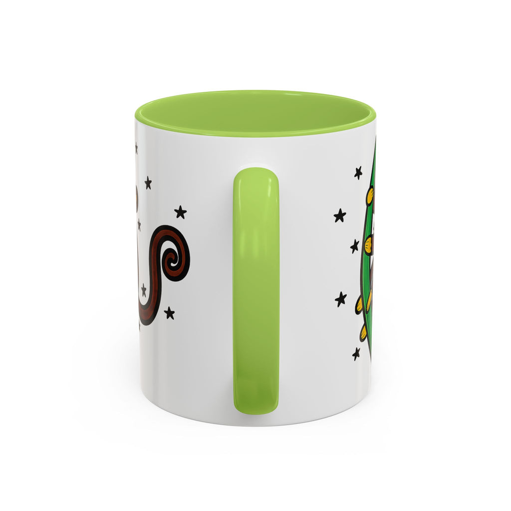 Hand-Drawn Playful Monkey on Vine Coffee Mug | Accent Mug 11oz 15oz