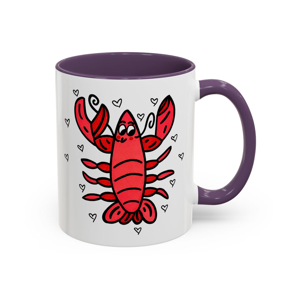Hand-Drawn Cute Red Lobster Mug | Accent Coffee Mug 11oz 15oz