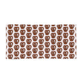 Hand-Drawn Pretzel Pattern Beach Towel | Brown Snack Print, Summer Pool Towel