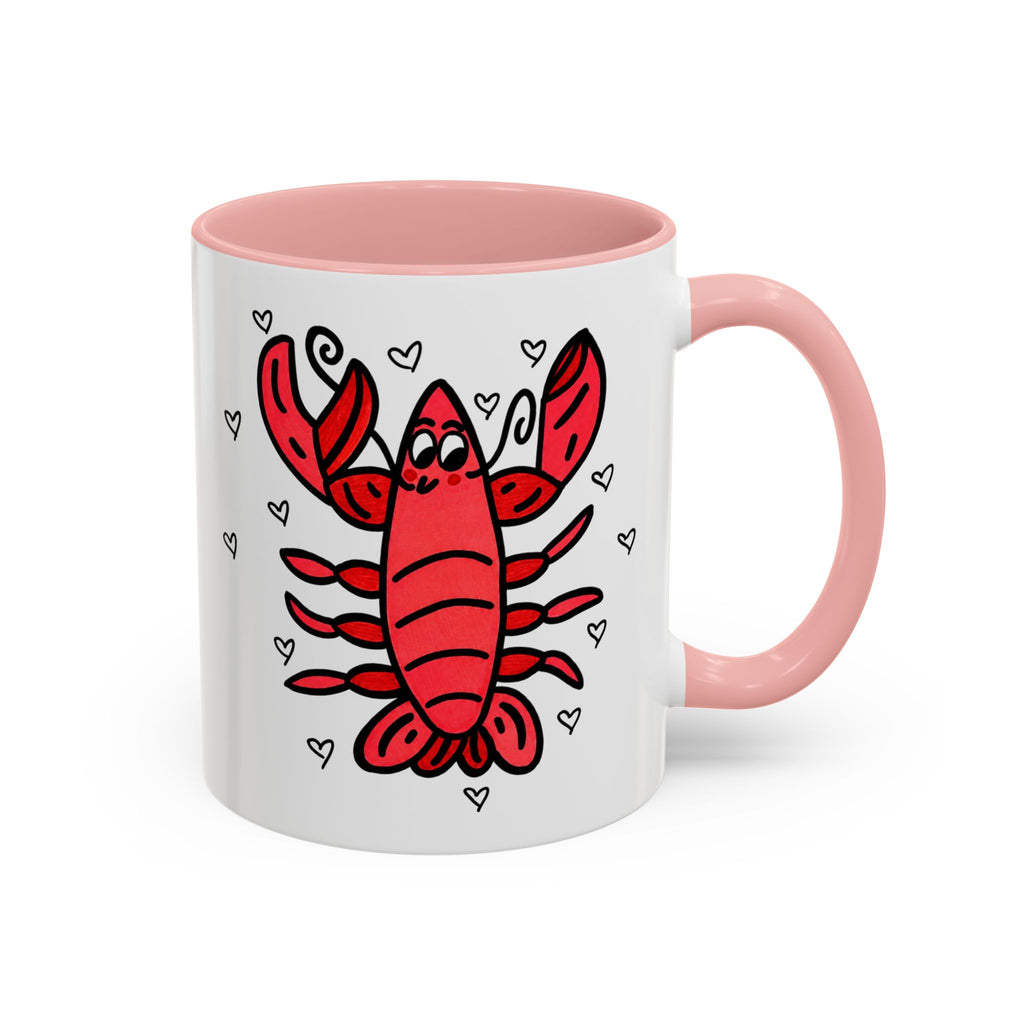 Hand-Drawn Cute Red Lobster Mug | Accent Coffee Mug 11oz 15oz