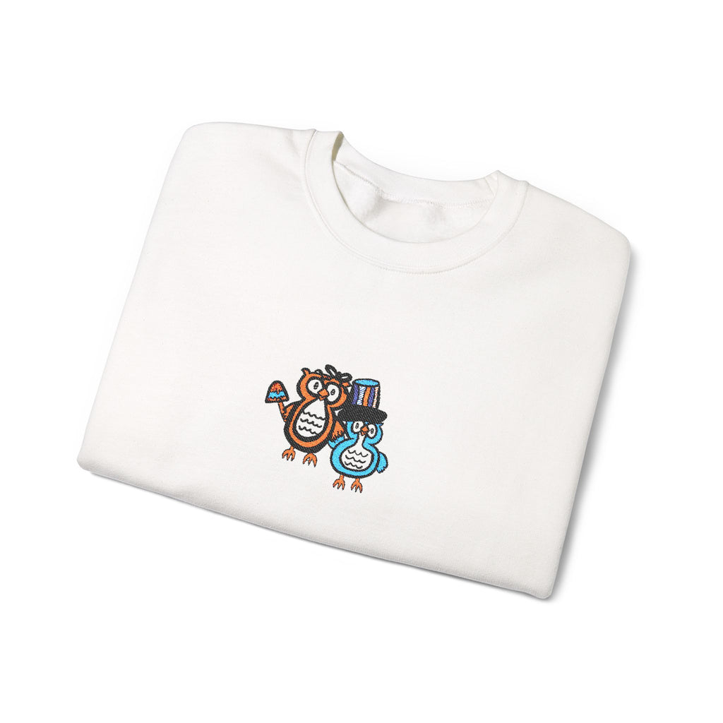Hand-Drawn Patriotic Owl Couple sweatshirt | Fourth of July, USA flag birds