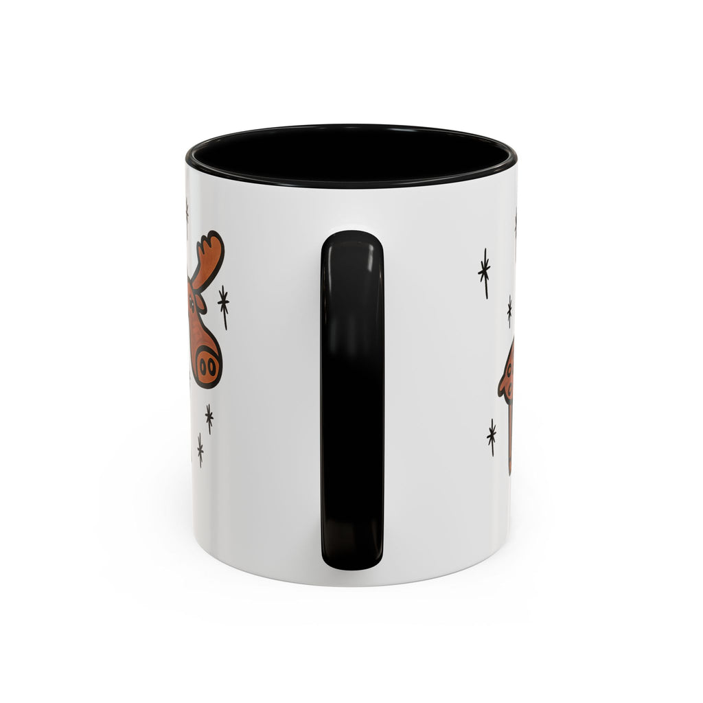 Hand-Drawn Retro Woodland Moose Mug | Accent Coffee Mug 11oz 15oz