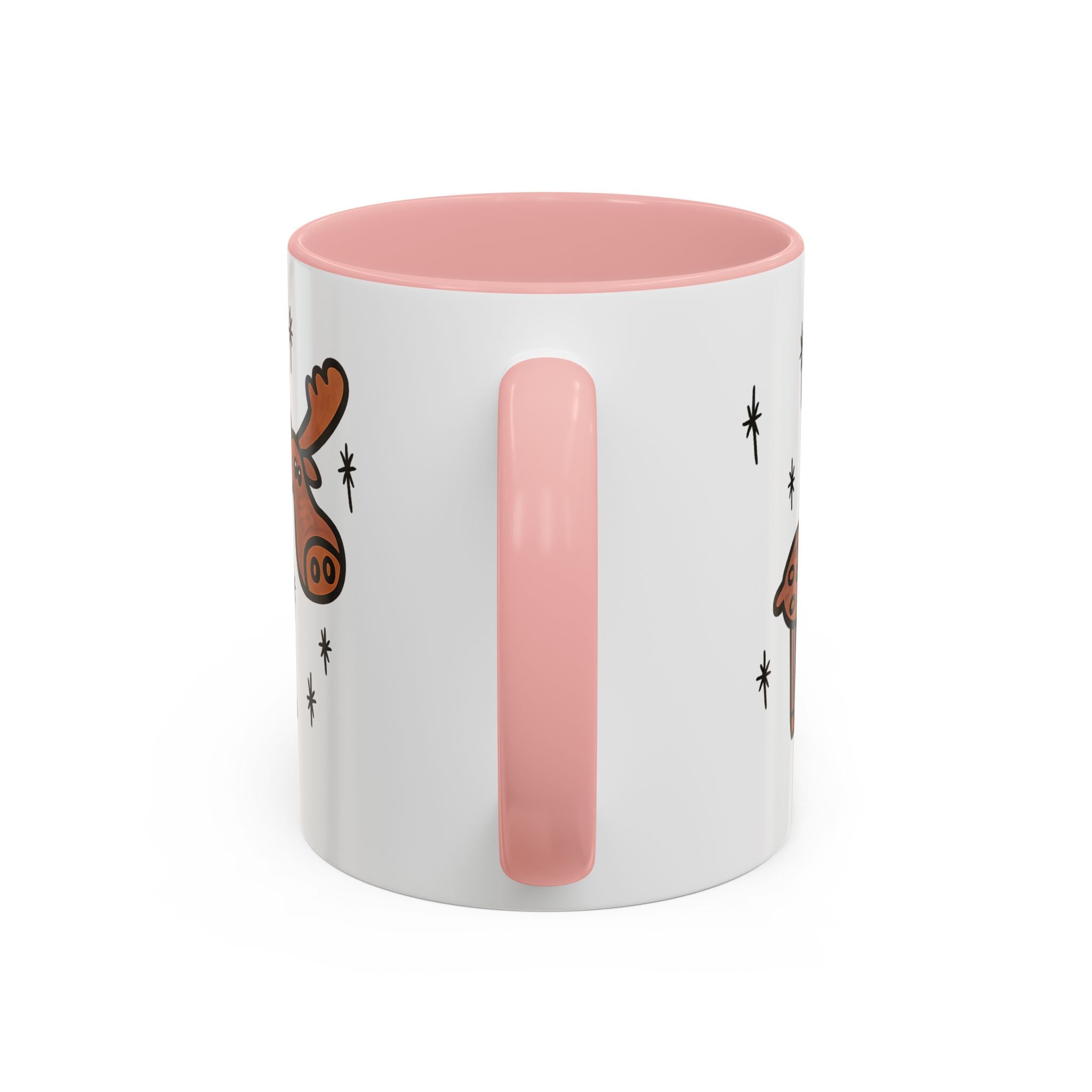 Hand-Drawn Retro Woodland Moose Mug | Accent Coffee Mug 11oz 15oz