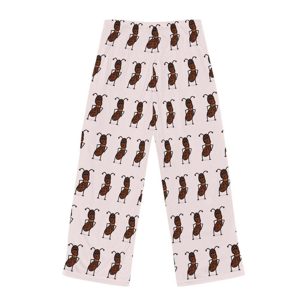 Hand-Drawn Dancing Ant Pajama Pants | Insect Pattern Sleepwear