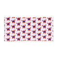 Hand-Drawn Repeating Purple Crab Pattern Beach Towel | Nautical Summer