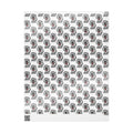 Hand-Drawn White Fluffy Dog Wrapping Paper | Red Collar