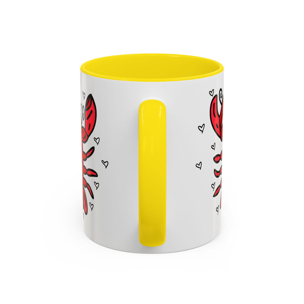 Hand-Drawn Cute Red Lobster Mug | Accent Coffee Mug 11oz 15oz