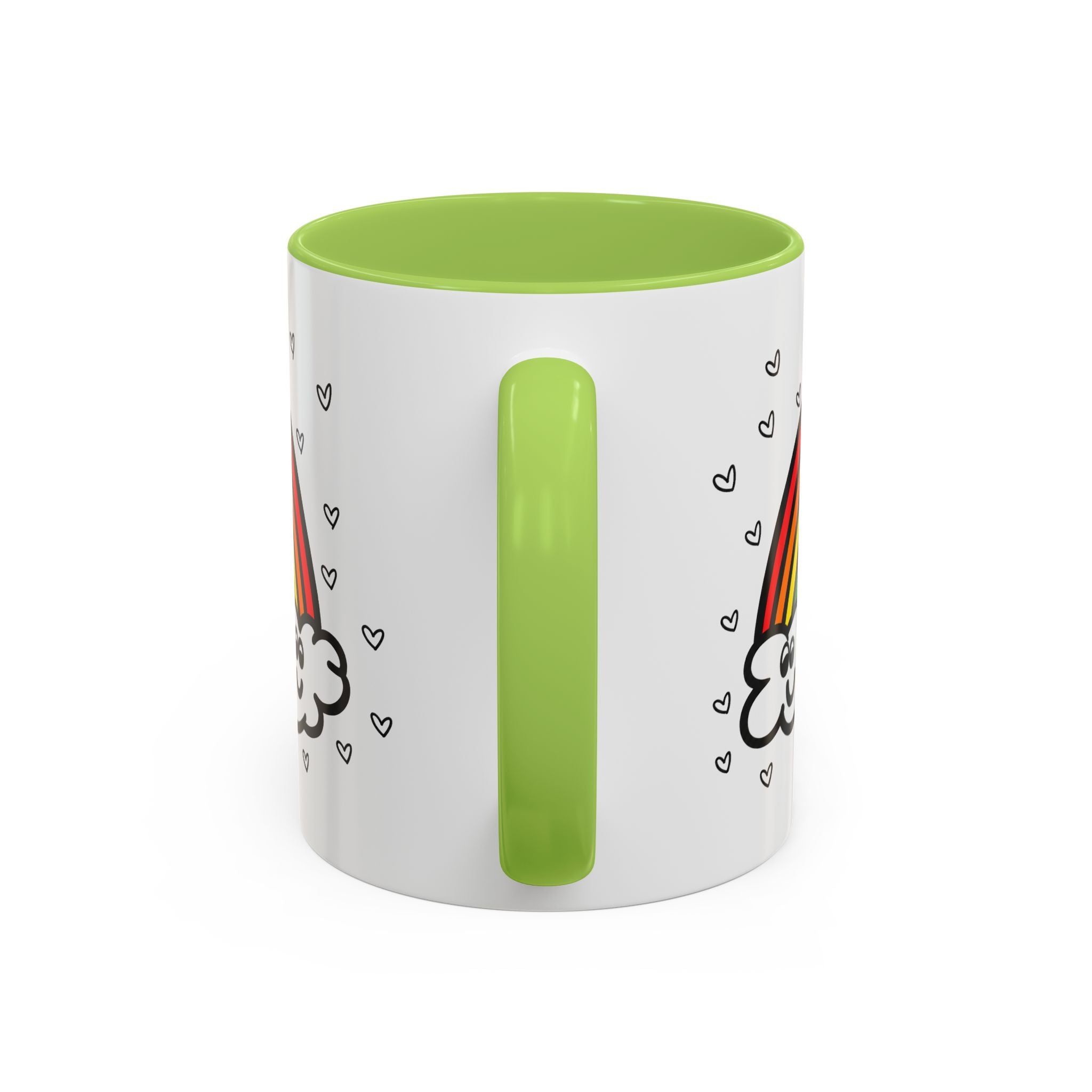 Hand-Drawn Smiling Rainbow Clouds mug | Accent Coffee Mug 11oz or 15oz