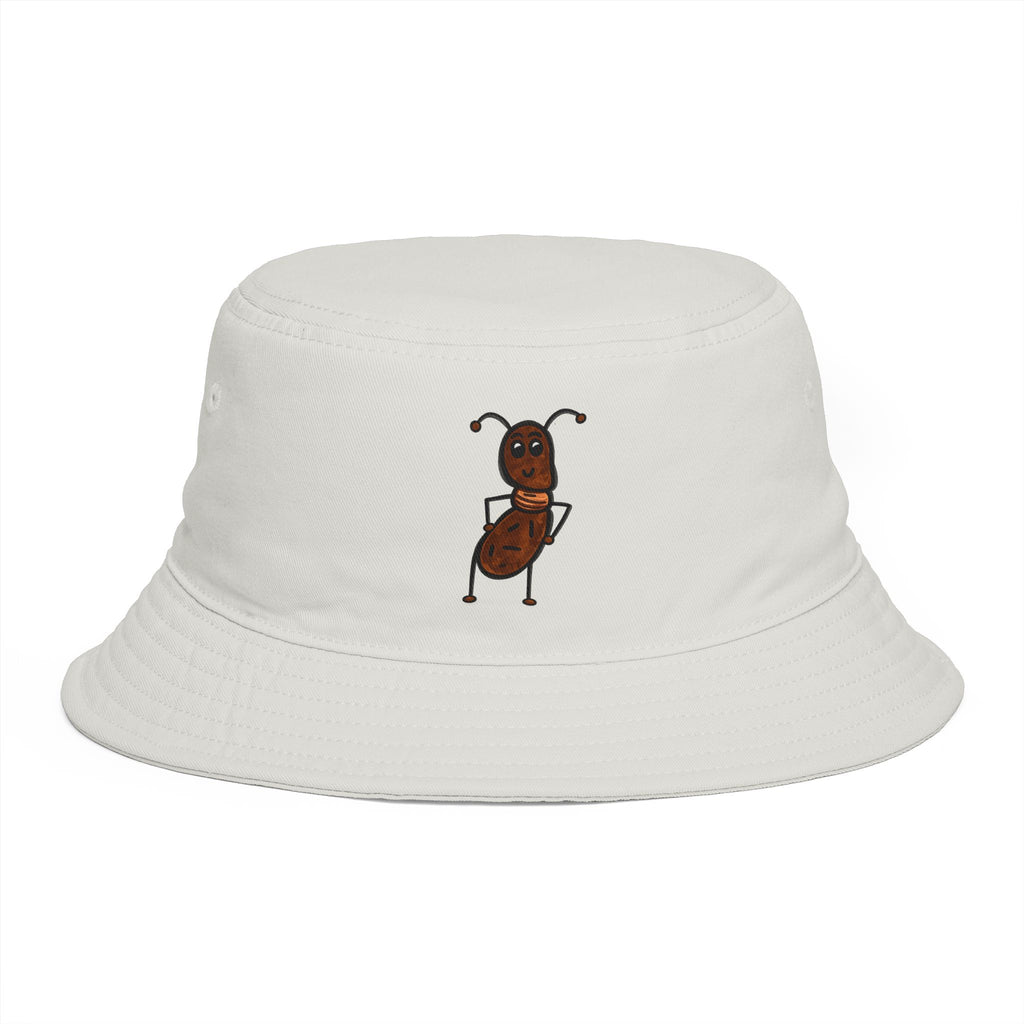 Hand-Drawn Sassy Ant Illustration Bucket Hat | Cute Insect Character Hat