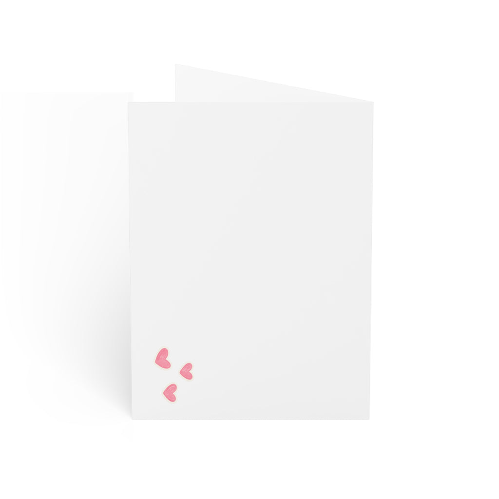 Hand-Drawn I'm Nuts About You Squirrel with Acorns and Hearts Greeting Card