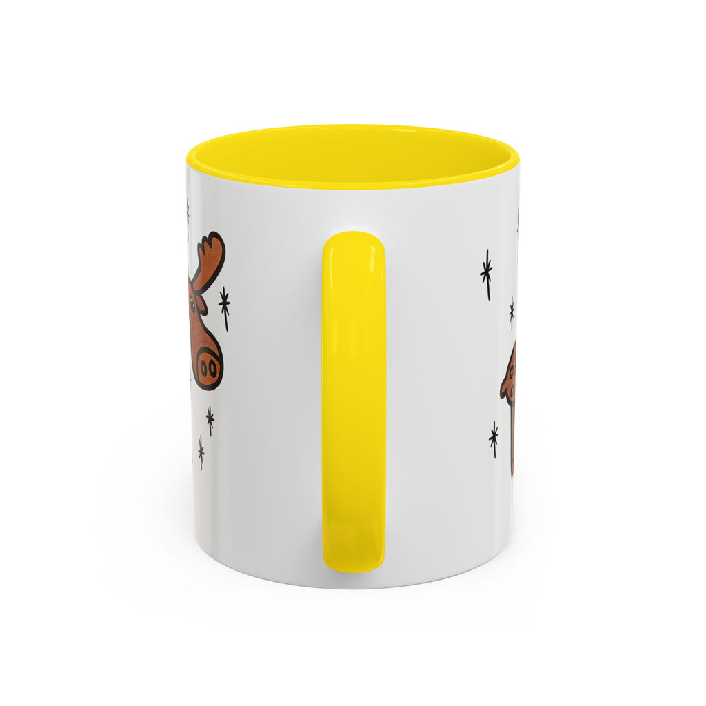 Hand-Drawn Retro Woodland Moose Mug | Accent Coffee Mug 11oz 15oz