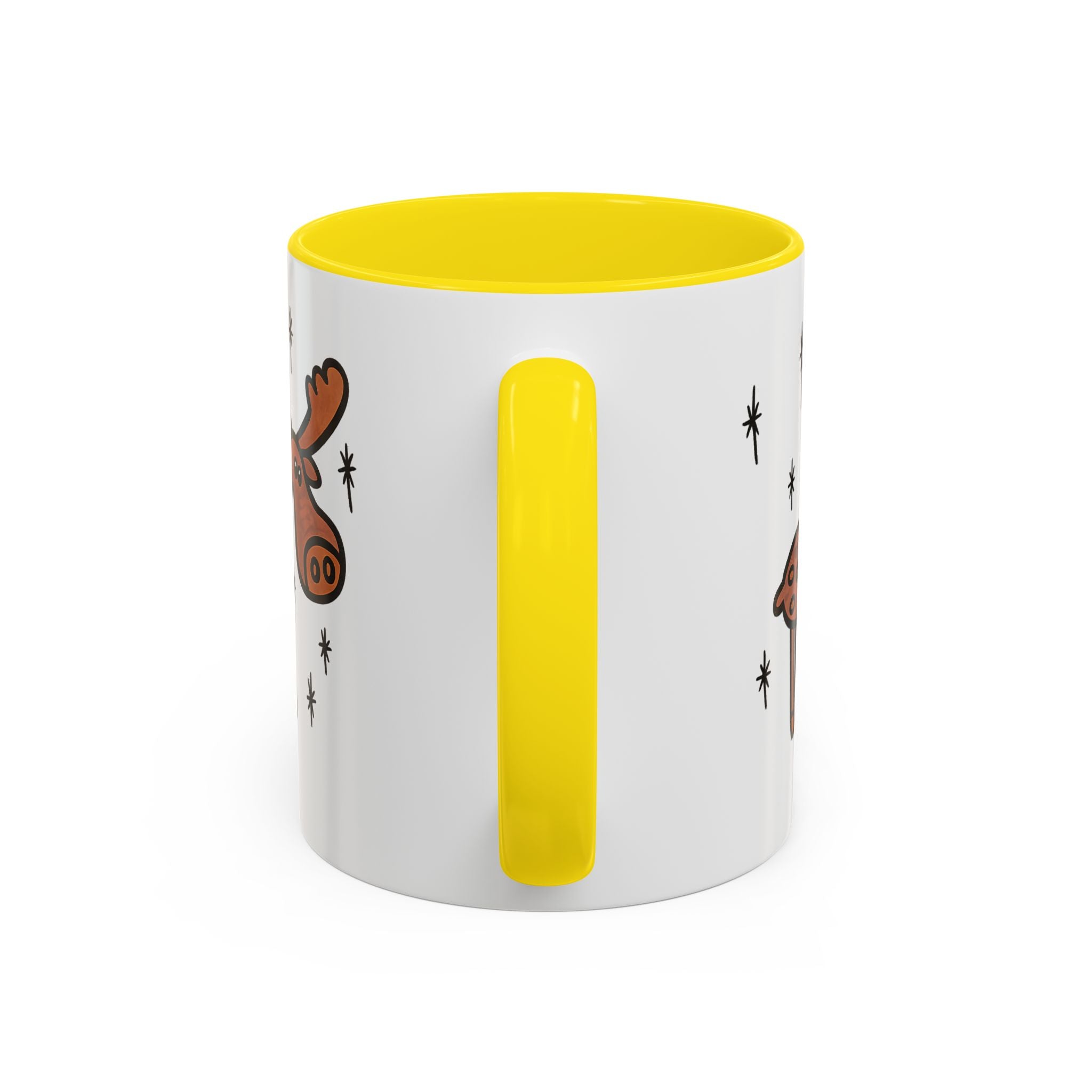 Hand-Drawn Retro Woodland Moose Mug | Accent Coffee Mug 11oz 15oz