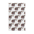 Hand-Drawn Cute Calico Cat Pattern Hand Towel | Cute Cat Face Repeat Design