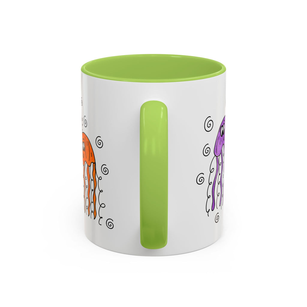 Hand-Drawn Cute Jellyfish Pattern Mug | Accent Coffee Mug 11oz or 15oz