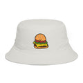 Hand-Drawn Cheeseburger with Toppings Bucket Hat | Foodie Burger Patch